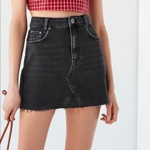 BDG black jean skirt